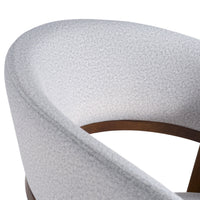 Turner Mid-Century Modern Grey & Walnut Dining Chair