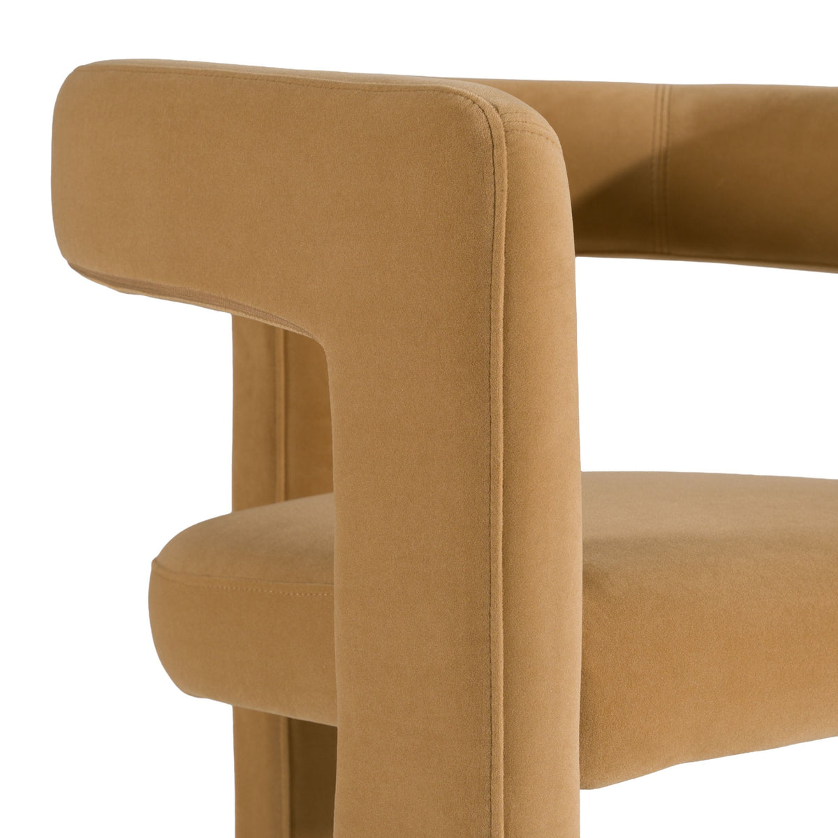 Ferah Modern Tan Fabric Dining Chair