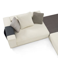 Nicole Modern Ivory Modular Sectional With Coffee Table