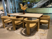 Ferah Modern Tan Fabric Dining Chair