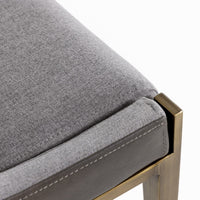 Aarya Grey & Brass Dining Chair