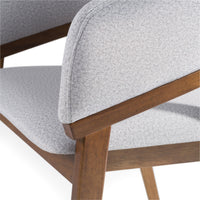 Turner Mid-Century Modern Grey & Walnut Dining Chair