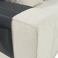 Nicole Modern Ivory Modular Sectional With Coffee Table