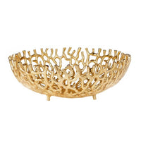 Coral Gold Round Bowl