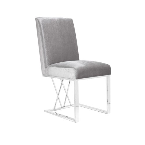 Mercer Grey Velvet Dining Chair