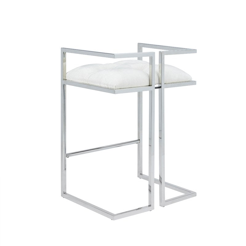 Novus White Leatherette Counter Chair