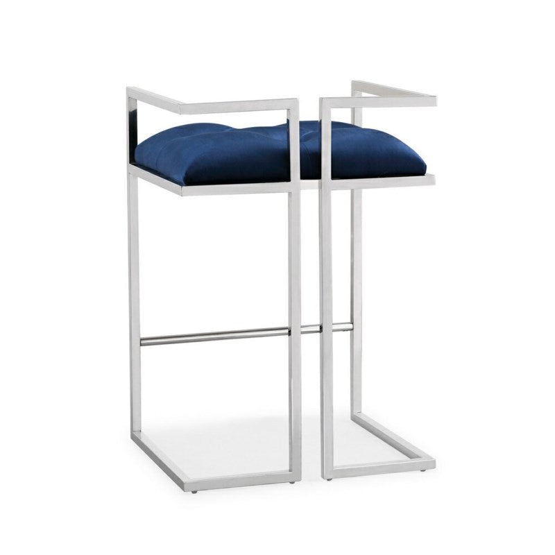 Novus Blue Velvet Counter Chair