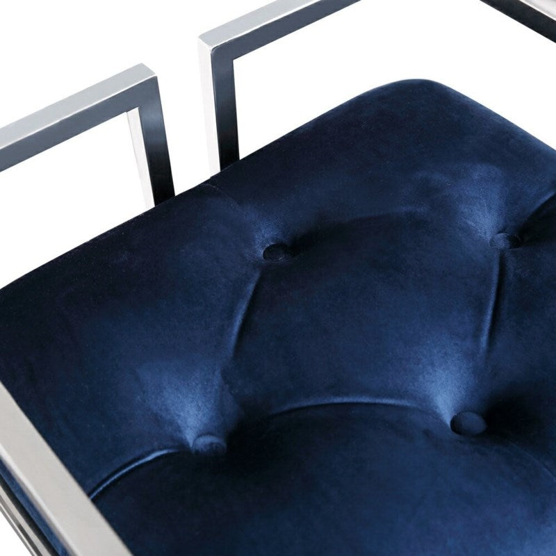 Novus Blue Velvet Counter Chair