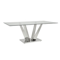 Paul Polished Steel Dining Table