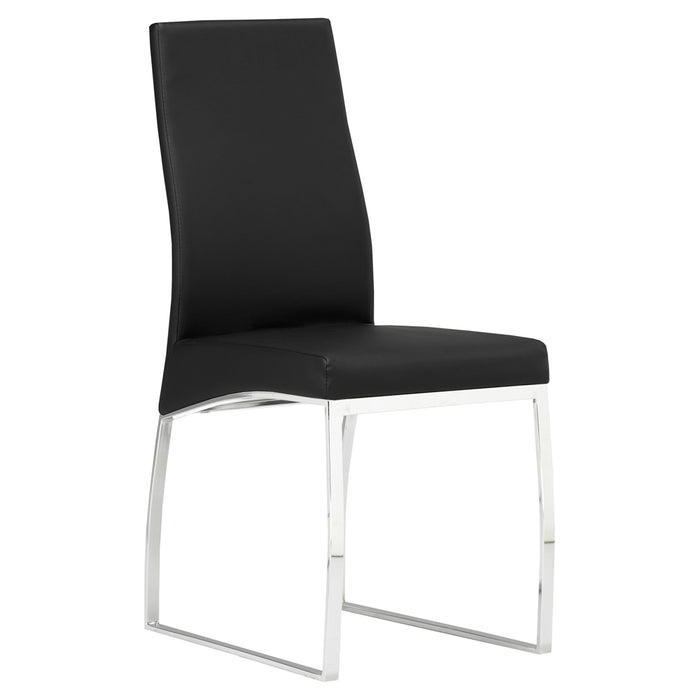 Phelix Black Leatherette Dining Chair