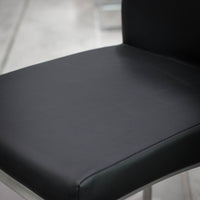 Phelix Black Leatherette Dining Chair