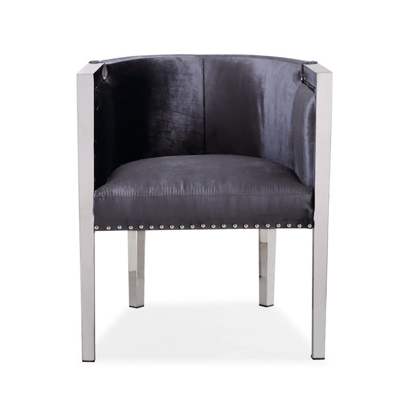 Moda Charcoal Grey Velvet Accent Chair