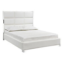 Rara White Leatherette Bed