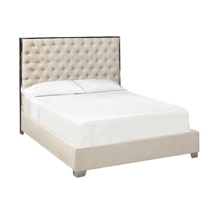 Sasha Beige Fabric Bed