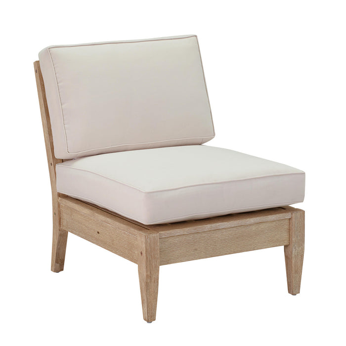 Waltz Natural Beige Outdoor Armless Chair - Luxury Living Collection