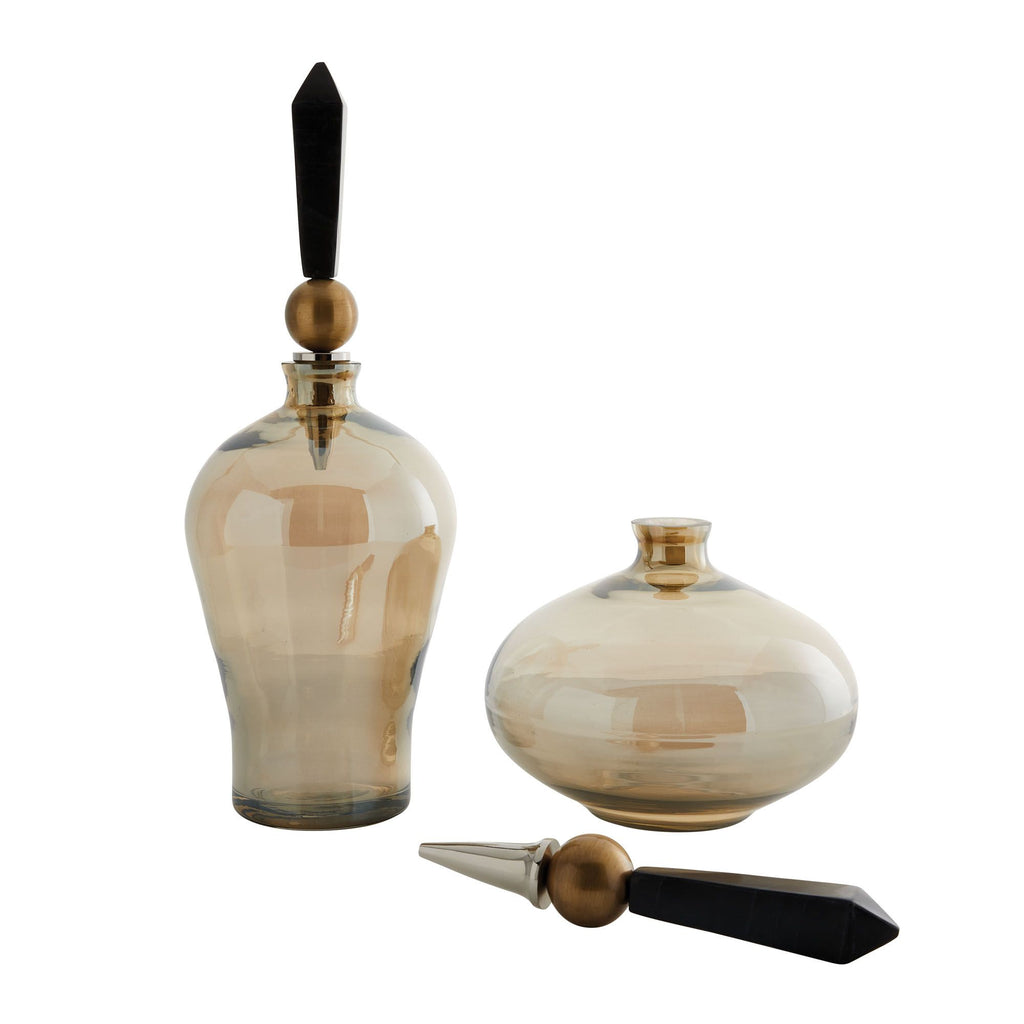 Wylla Smoke Luster Decanters (Set of Two)