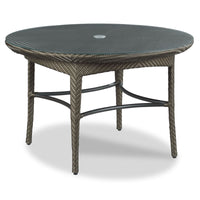 Niles Outdoor Round Espresso Dining Table