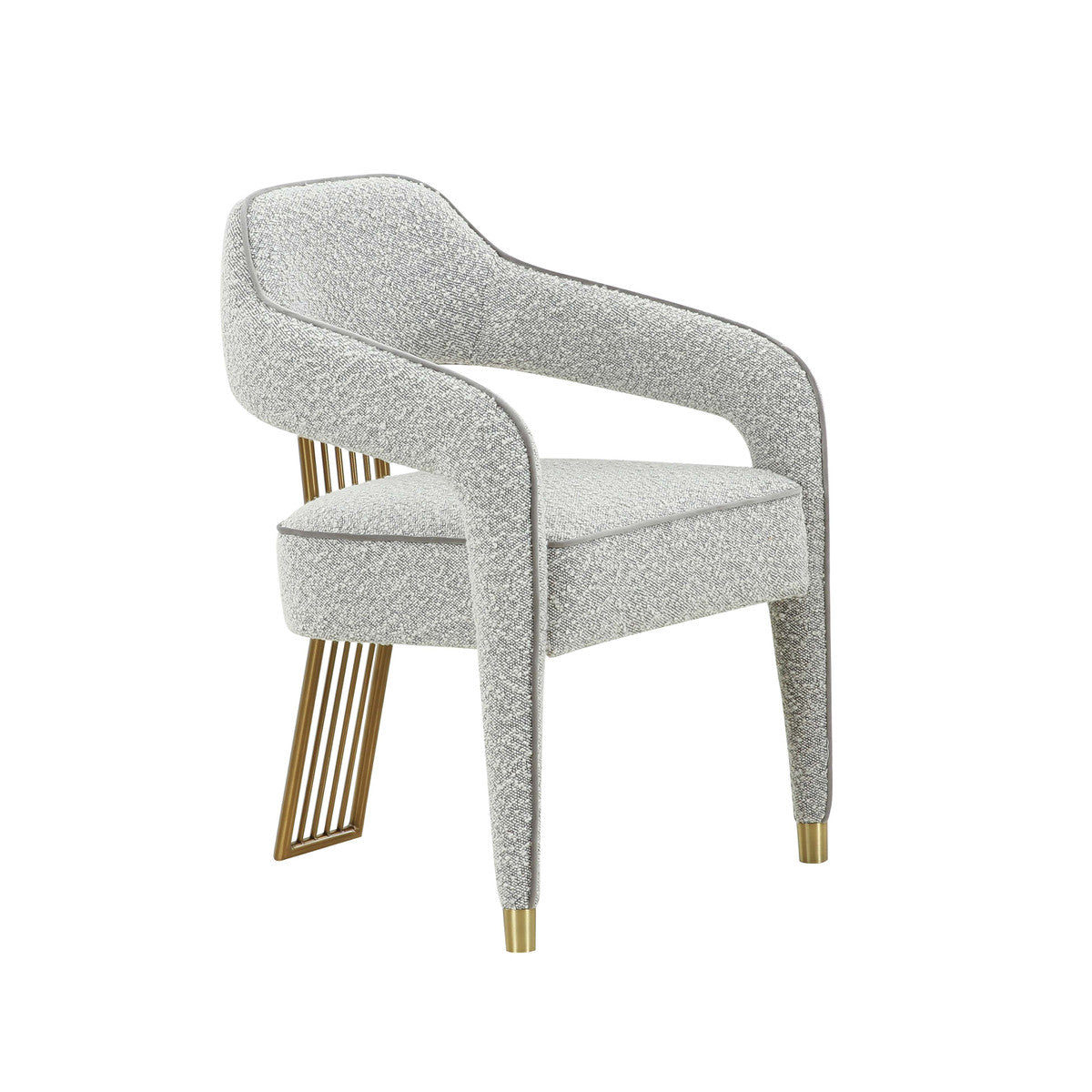 Ainsley Grey Boucle Dining Chair - Luxury Living Collection
