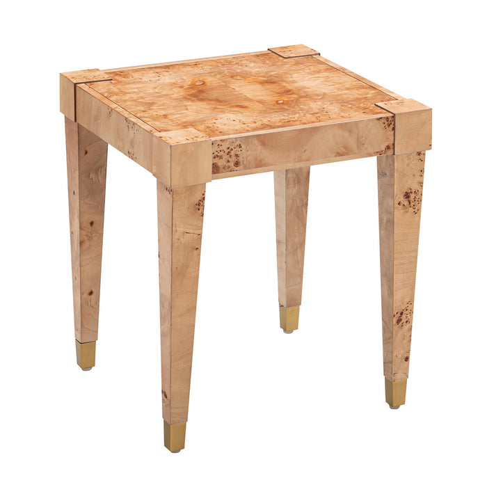 Blythe Natural Burl End Table - Luxury Living Collection