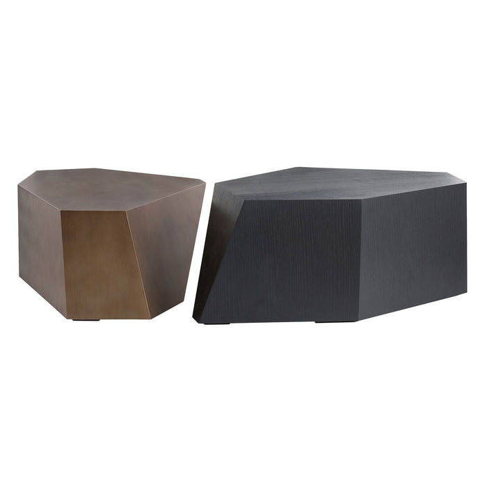 Kordyn Ebony & Gold Accent Tables (Set of Two)