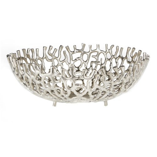 Coral Silver Round Bowl