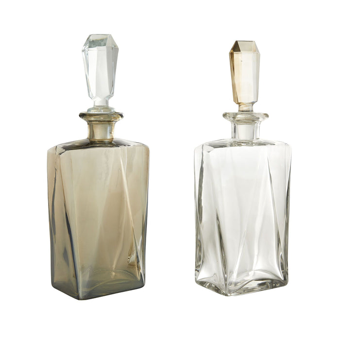 Wynry Smoke Luster Decanters (Set of Two)