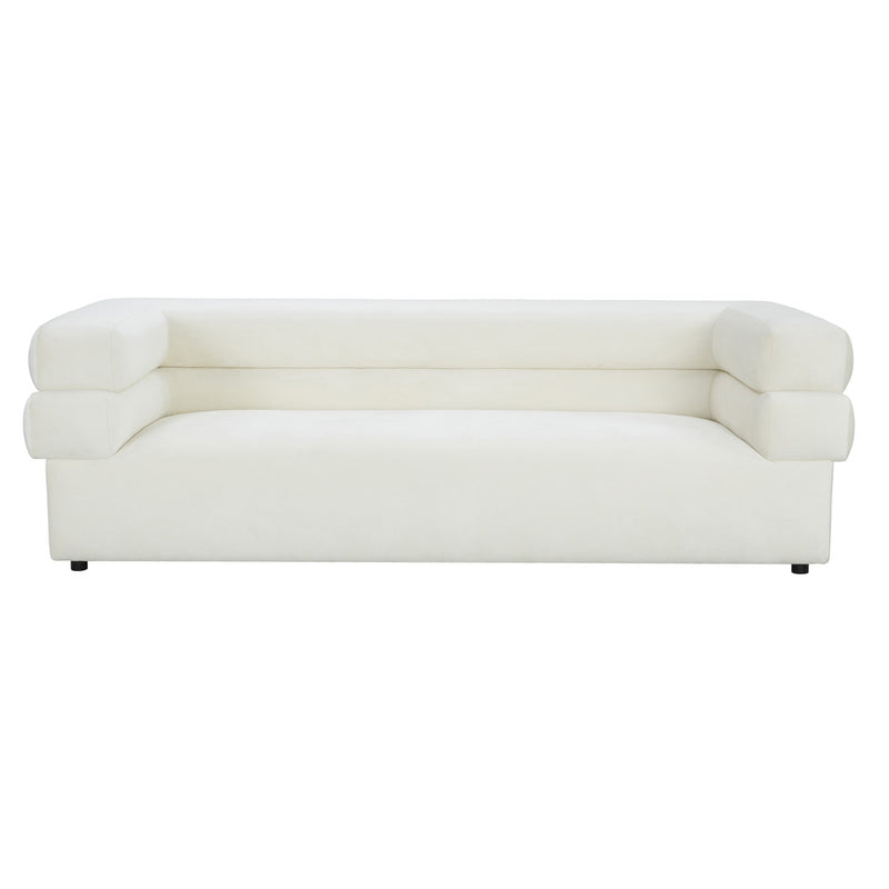 Sadie Cream Velvet Sofa - Luxury Living Collection