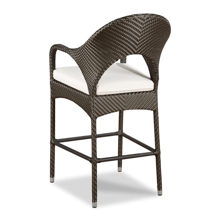 Niles Outdoor Curved Back Espresso Bar Stool