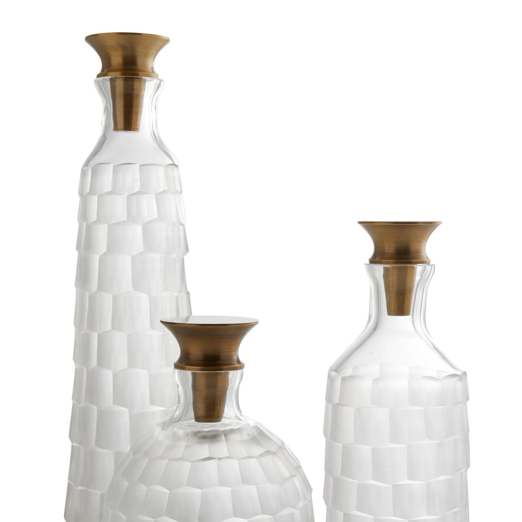 Kane Frosted Decanters (Set of Three)
