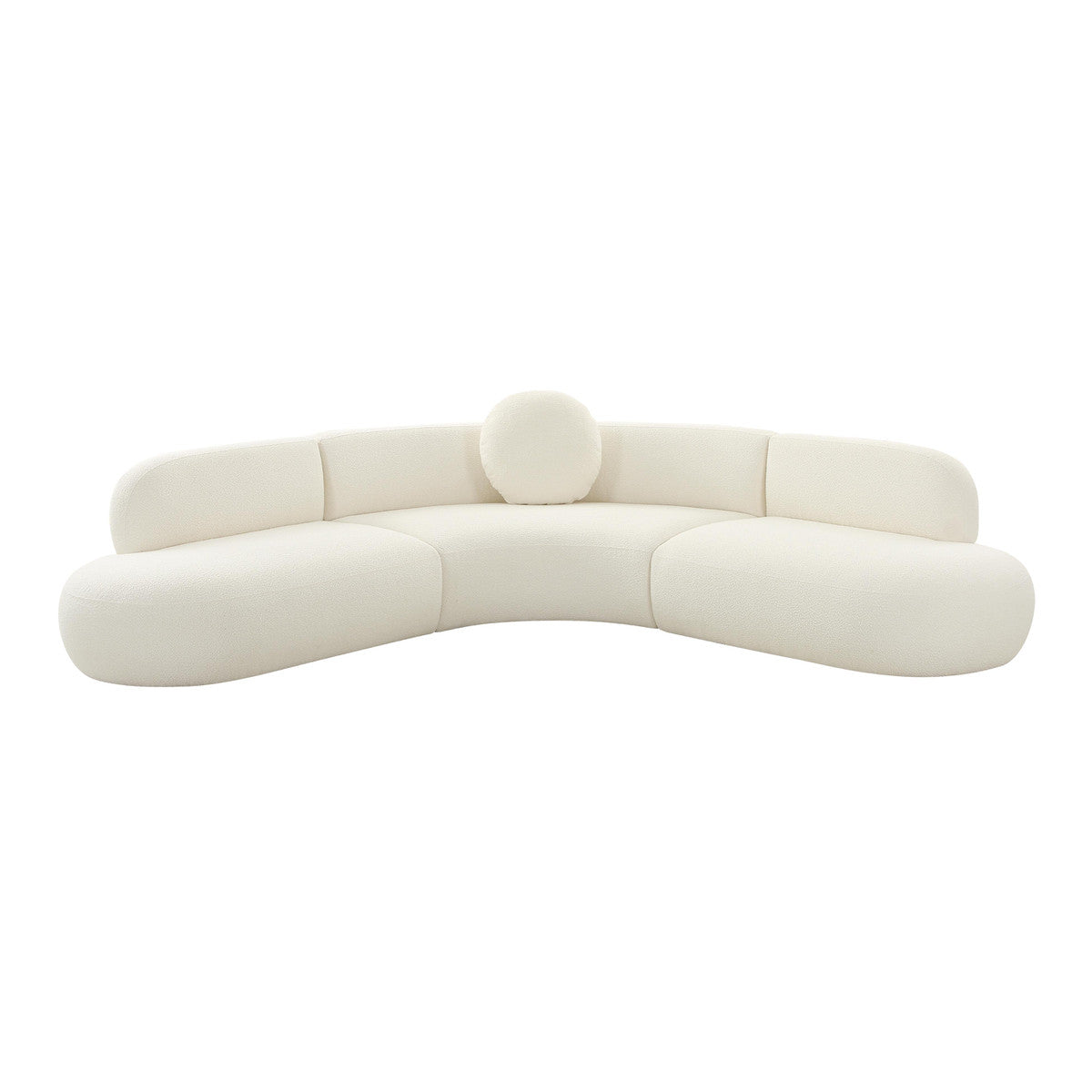 Sofie Cream Boucle Sectional Sofa - Luxury Living Collection