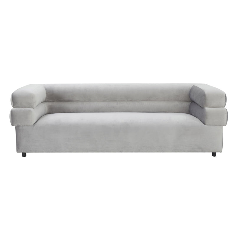 Sadie Light Grey Velvet Sofa - Luxury Living Collection
