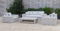 Meridian Outdoor Grey Wicker Sofa Set