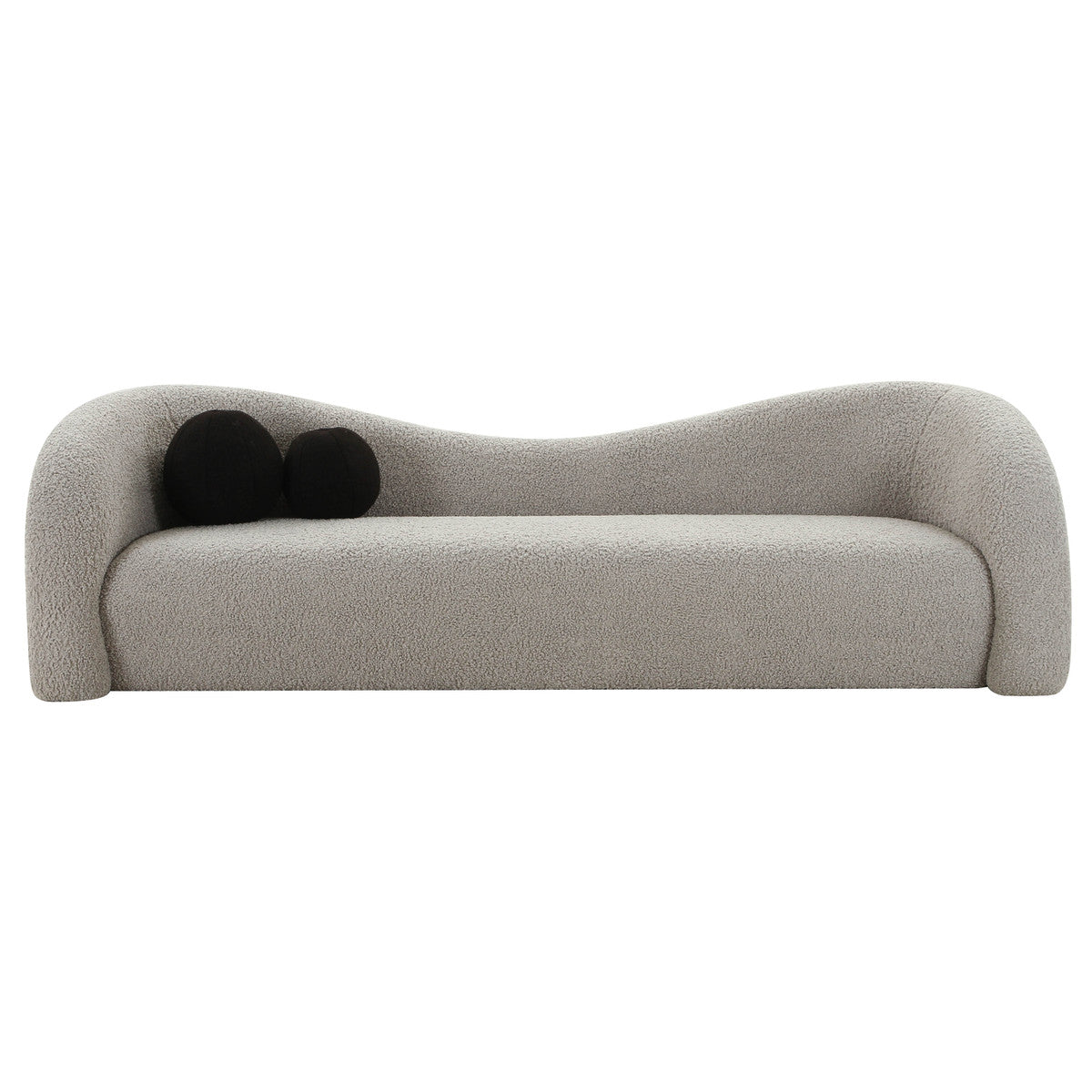 Laylie Grey Faux Shearling Sofa - Luxury Living Collection