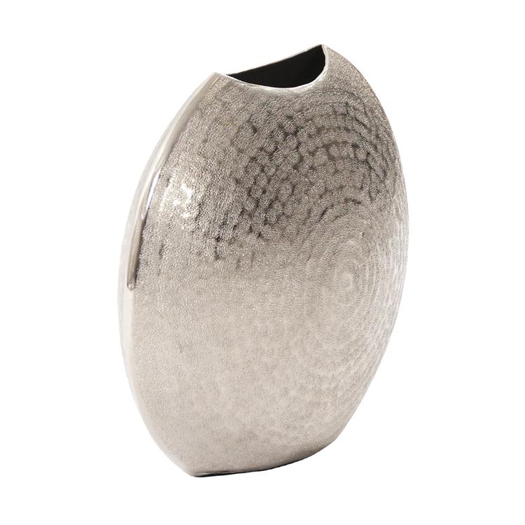 Frosty Silver Metal Vase