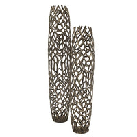 Bronze Aluminum Root Vase