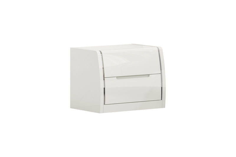 Jaylee White Lacquer Bedroom Nightstand