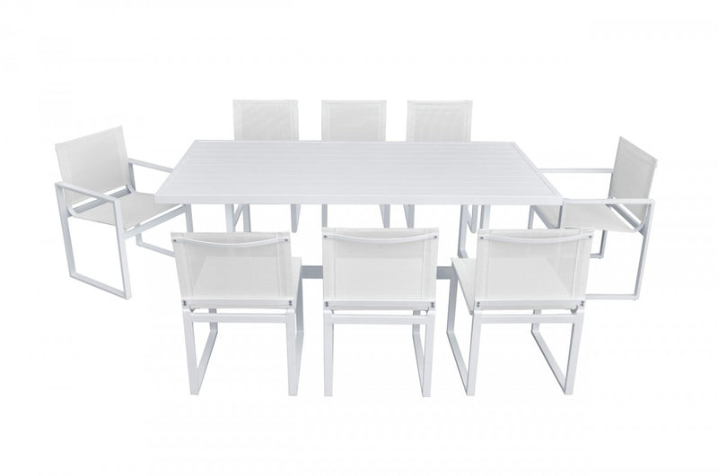 Meridian Modern White Outdoor Dining Table