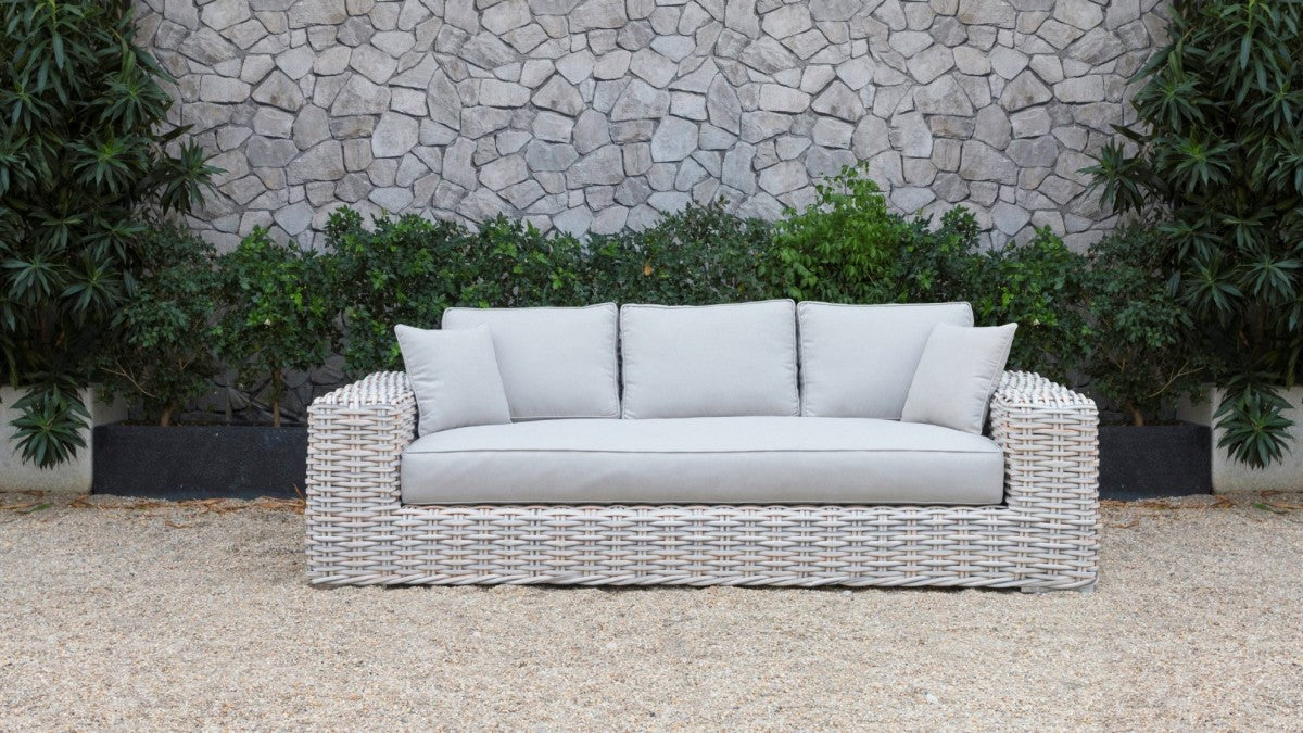 Meridian Outdoor Grey Wicker Sofa Set