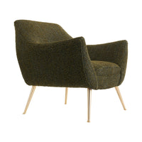 Sienna Olive Boucle Lounge Chair
