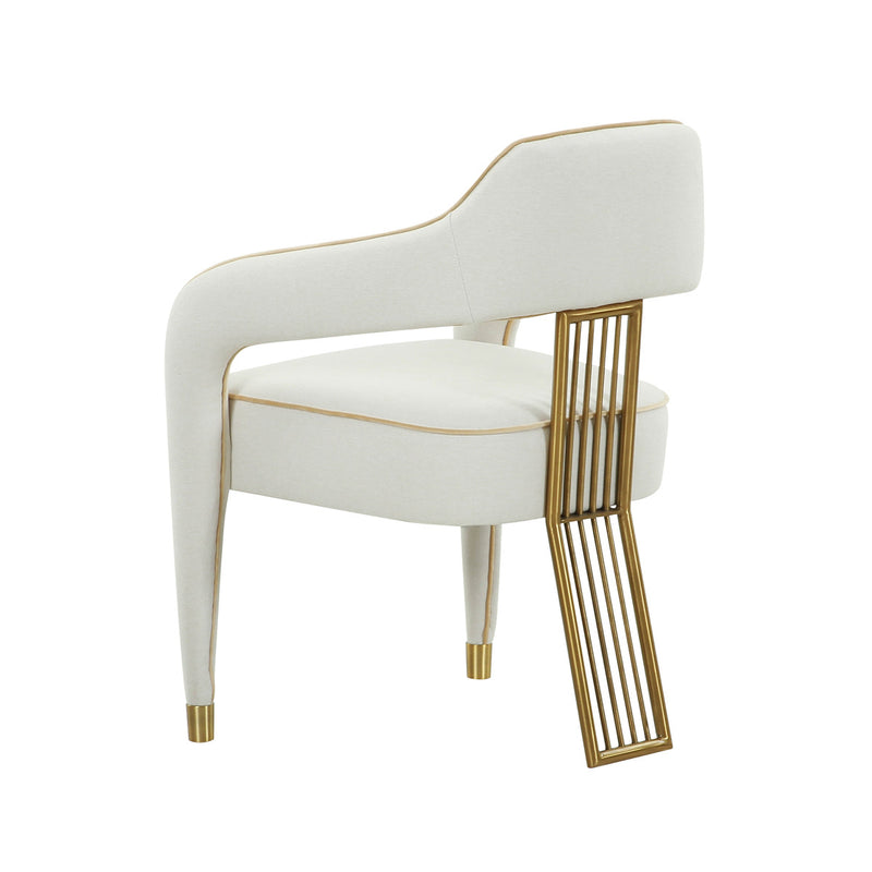 Ainsley Cream Linen Dining Chair - Luxury Living Collection