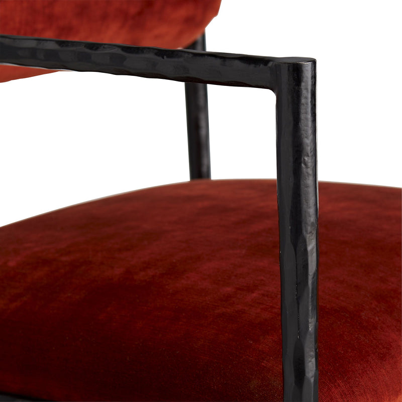 Musa Rust Velvet Chair