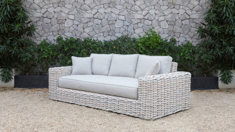 Meridian Outdoor Grey Wicker Sofa Set