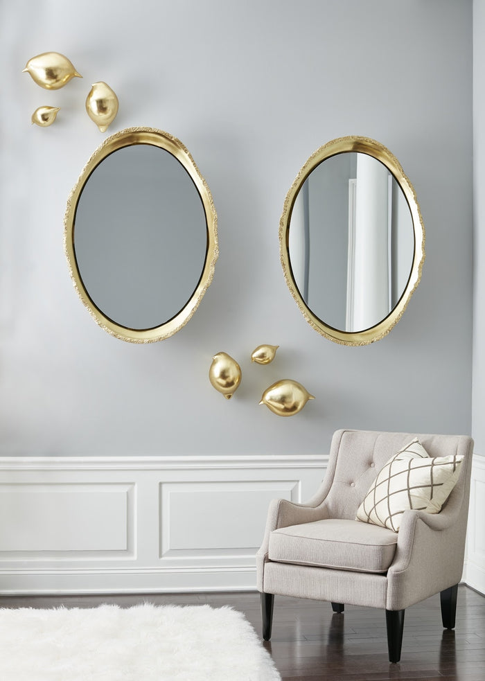 Ovo Gold Leaf Mirror