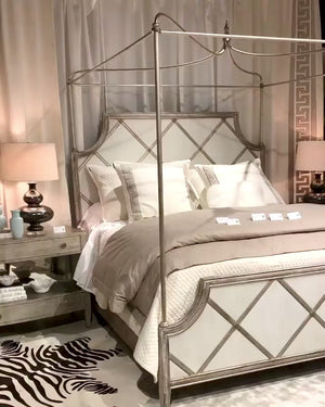 Nala Diamont Canopy Panel Bed
