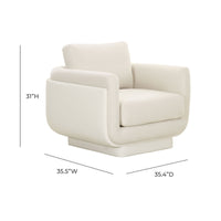 Vie Cream Accent Chair - Luxury Living Collection
