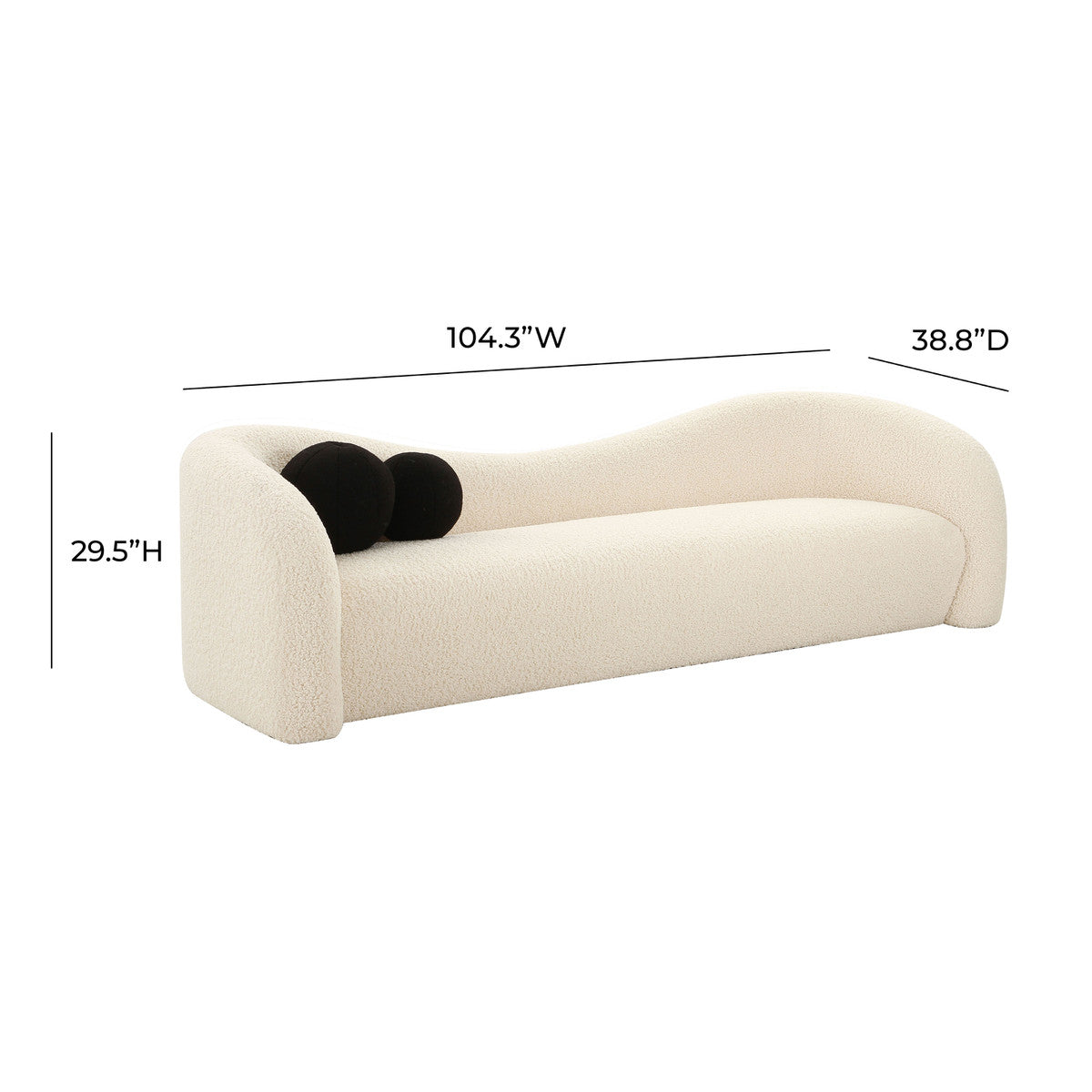 Laylie Beige Faux Shearling Sofa - Luxury Living Collection