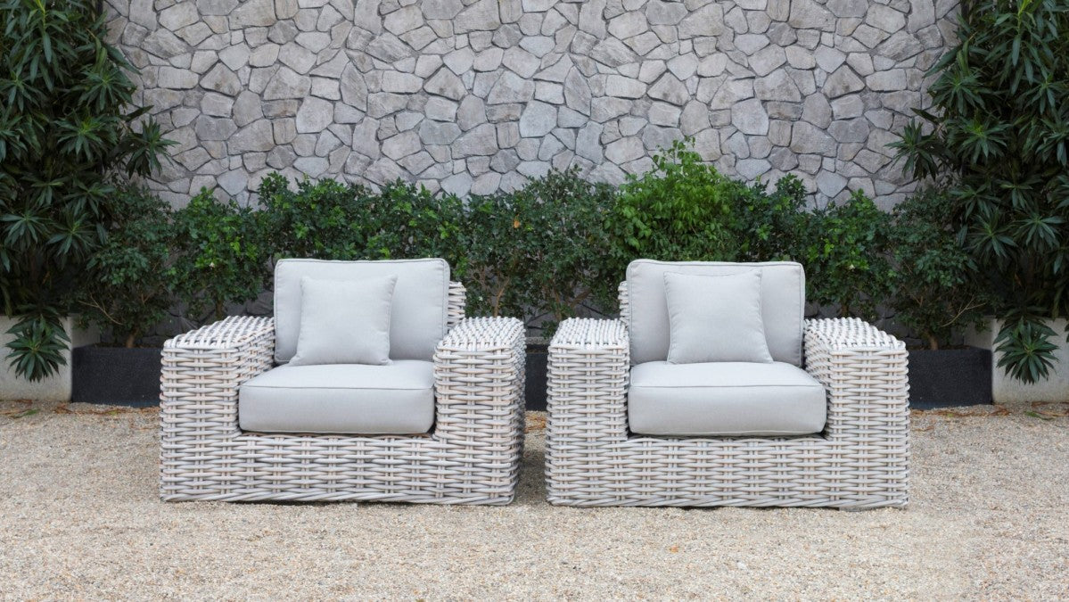Meridian Outdoor Grey Wicker Sofa Set