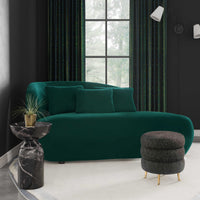 Tallie Green Velvet Chaise - Luxury Living Collection