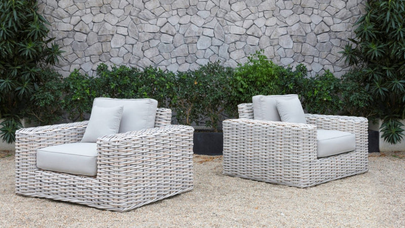 Meridian Outdoor Grey Wicker Sofa Set