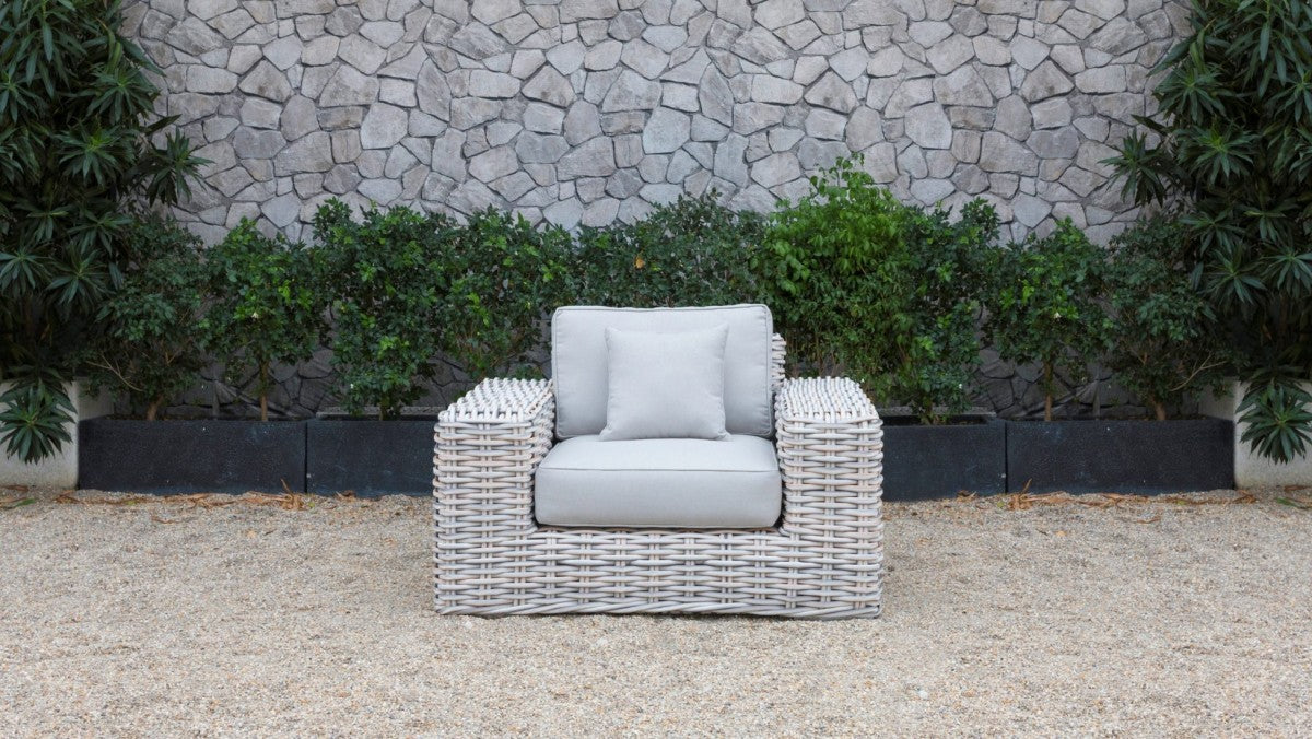 Meridian Outdoor Grey Wicker Sofa Set